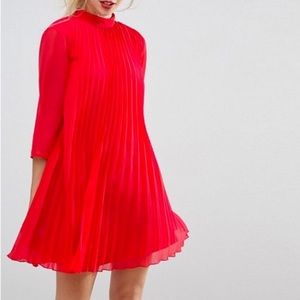 ASOS Pleated Trapeze Mini Dress!